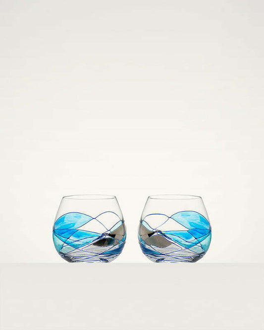 Stemless Balloon Wine Glass - Exclusive Packaging - Mediterrani Line - Set 2